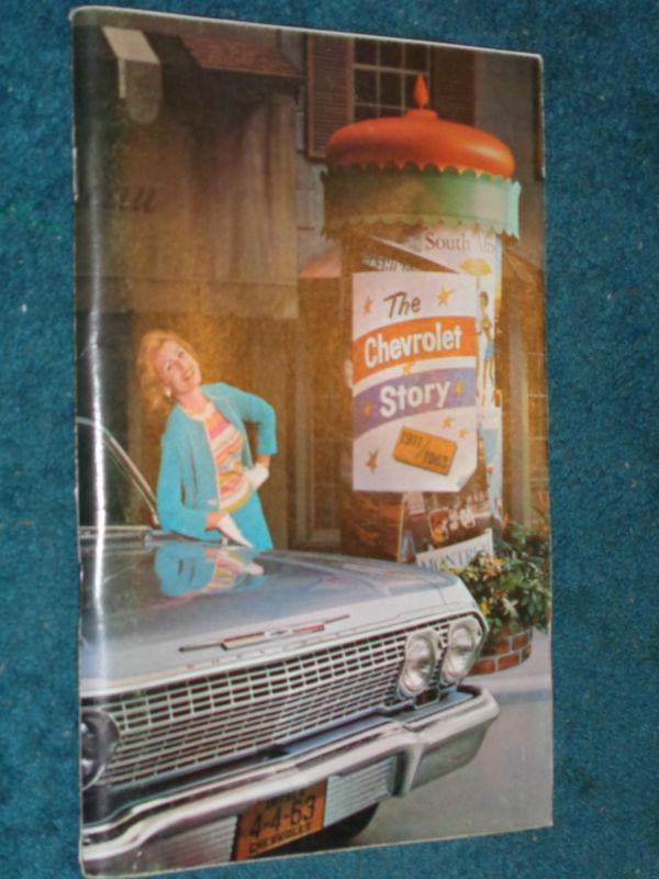 1963 chevrolet story /  book / manual / original car / corvette / truck