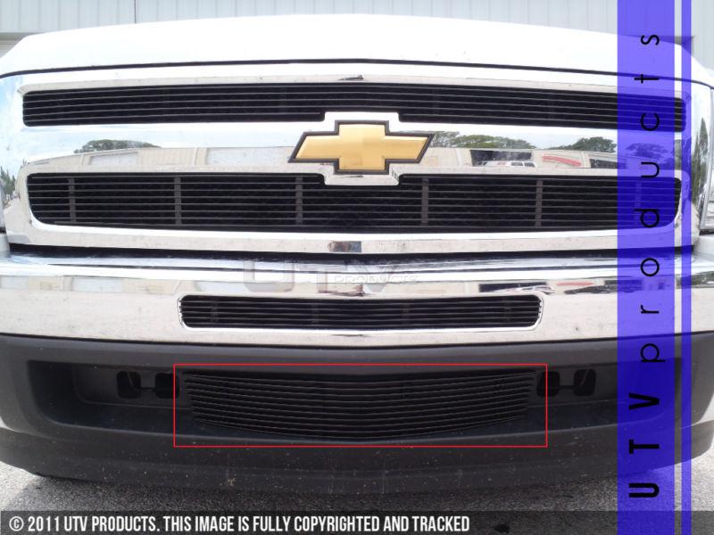 2007 - 2013 chevy silverado 1pc bumper billet grille 1500 black custom grille