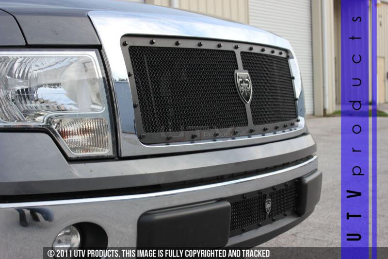 2013 ford f150 upper & bumper gtg design studded mesh grille all f-150's except 