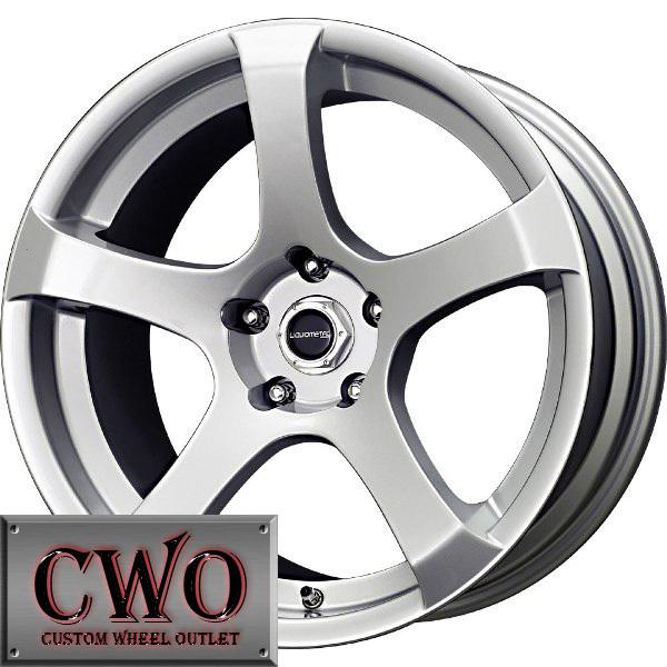 15 silver lm static wheels rims 5x114.3 5 lug altima maxima eclipse camry lexus