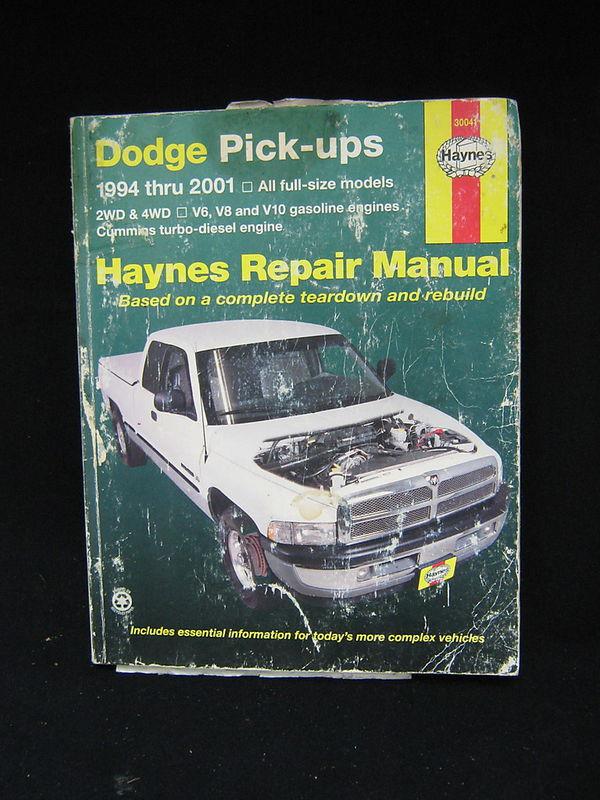 Haynes automotive repair manual dodge pickups 1994-2001