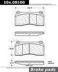 Centric parts 105.08100 front super premium ceramic pads