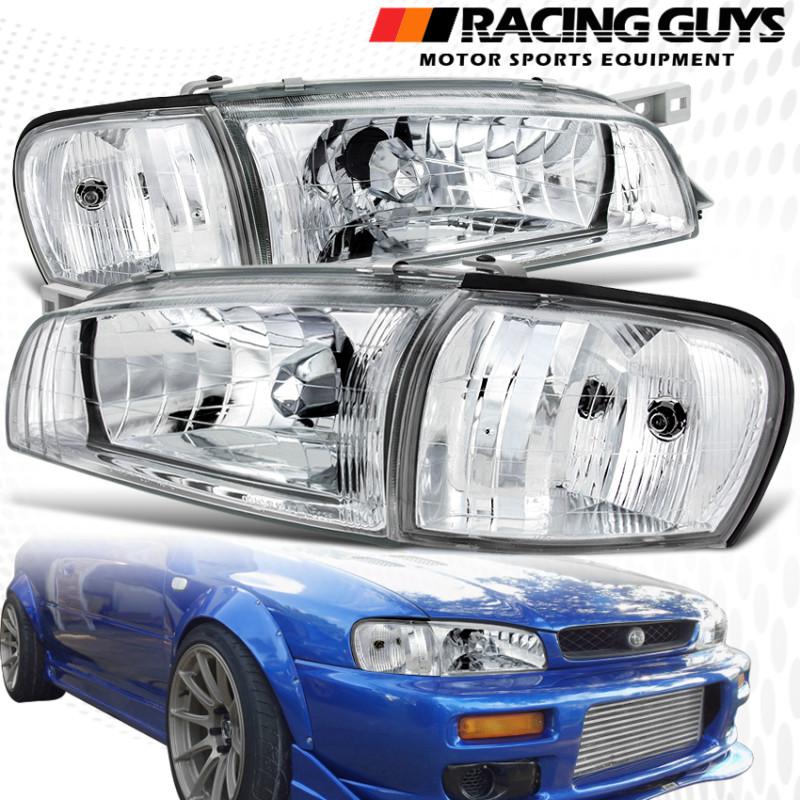 Sell 97-01 SUBARU IMPREZA CHROME L OUTBACK RS HEAD LAMPS LIGHTS SIGNAL ...