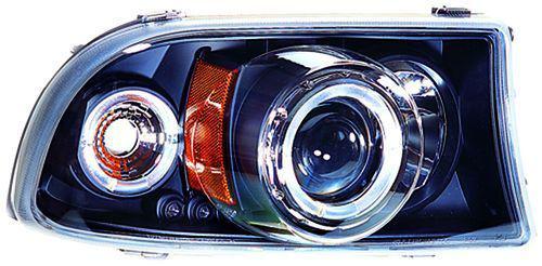 Ipcw cws-411b2 head lamps headlights projector w/ rings & corners black