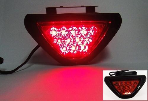 F1 style 12 led rear tail brake stop light 3rd red strobe safety bumper fog lamp