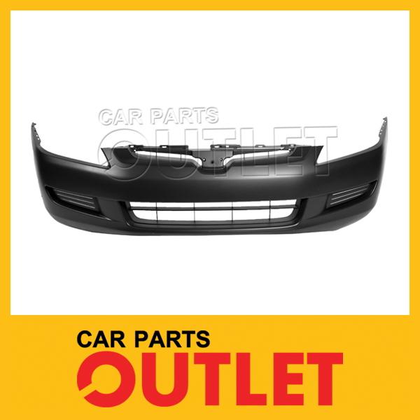 2003-2005 honda accord 2dr coupe front bumper raw mat black 2.4 4cyl wo fog lamp