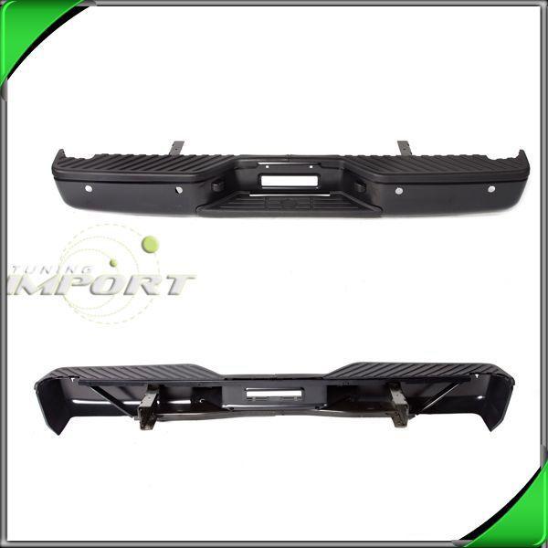 07-10 nissan titan le 11-12 sl sv w/sensor blk rear step bumper  w/pad assembly