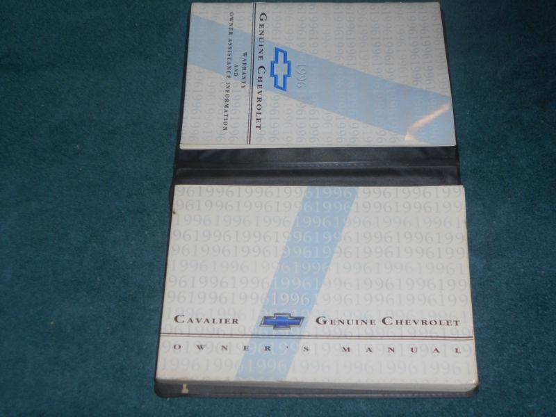 1996 chevrolet cavalier owner's manual set / original guide book set!