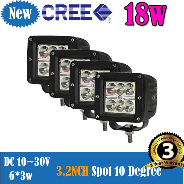 4x 18w cree led spot work light offroad driving lamp car truck boat suv 4wd atv