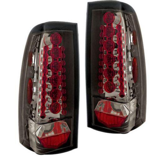 Ipcw set of 2 tail light lamp new smoked lens chevy full size truck ledt3039cs