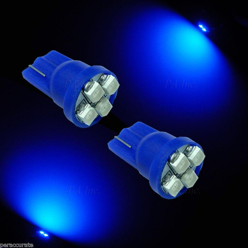 4x 4 3528 smd led sidelight dashboard  gauge light bulbs t10 501 w5w blue