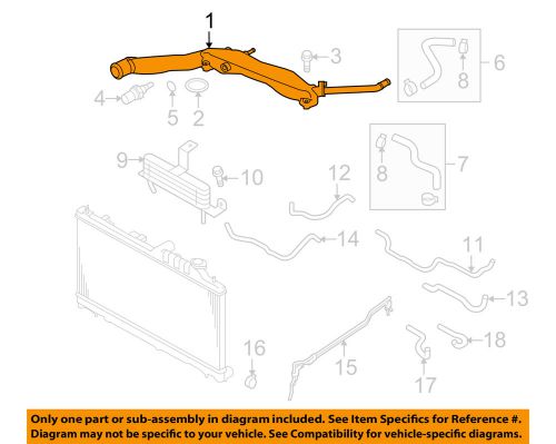 Subaru oem 13-14 legacy 2.5l-h4 cooling-water pipe 14050aa94a