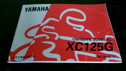 1995 yamaha xc125g scooter owners manual -part number lit-11626-09-30