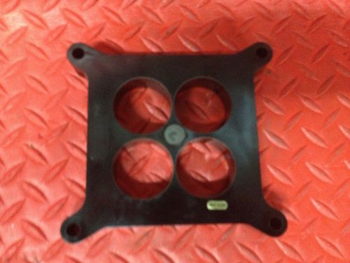 Carburetor spacer adapter 4 hole 1&#034; phenolic w/ gaskets &amp; studs 4 bbl black 9134