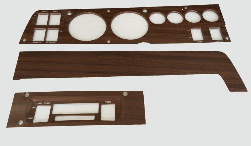 Pg classic 141w-acset mopar 1969 b-body rallye dash woodgrain gauge bezel kit