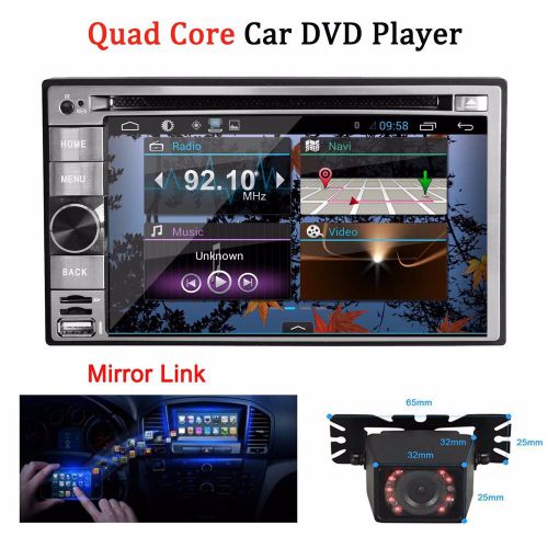 Android 4.4 double 2 din car stereo gps dvd player 6.2 bluetooth radio 3g wifi