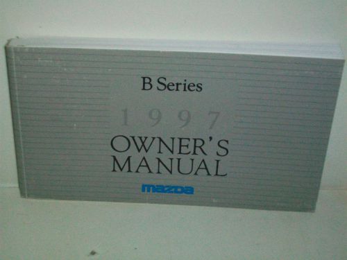 1997 mazda b series truck owners manual