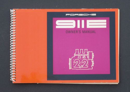 Porsche 911-e factory owner&#039;s manual 4618.20 1m iii/70 ed viii/69 mint unused!