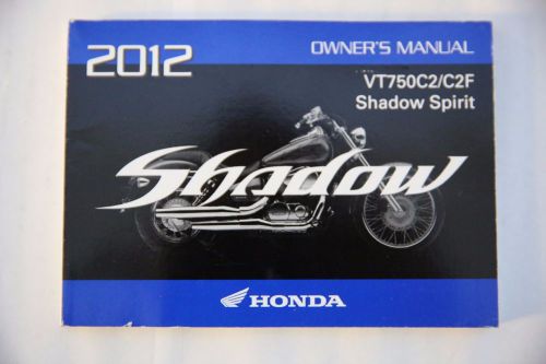 2012 honda shadow spirit 750 vt750c2/c2f owners manual 31mfe651