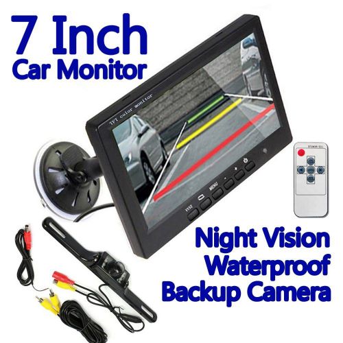 7&#034; color tft lcd car rear view monitor+rear view camera night vision waterproof