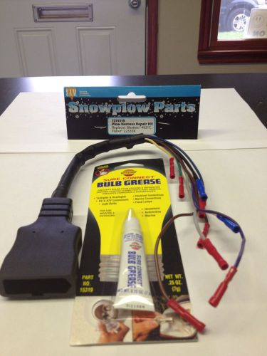 Western plow side repair harness for unimount plows