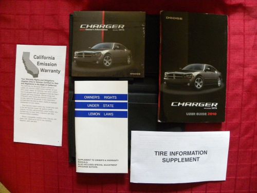 2010 dodge charger   user&#039;s guide  &amp;  dvd  charger  w/factory case