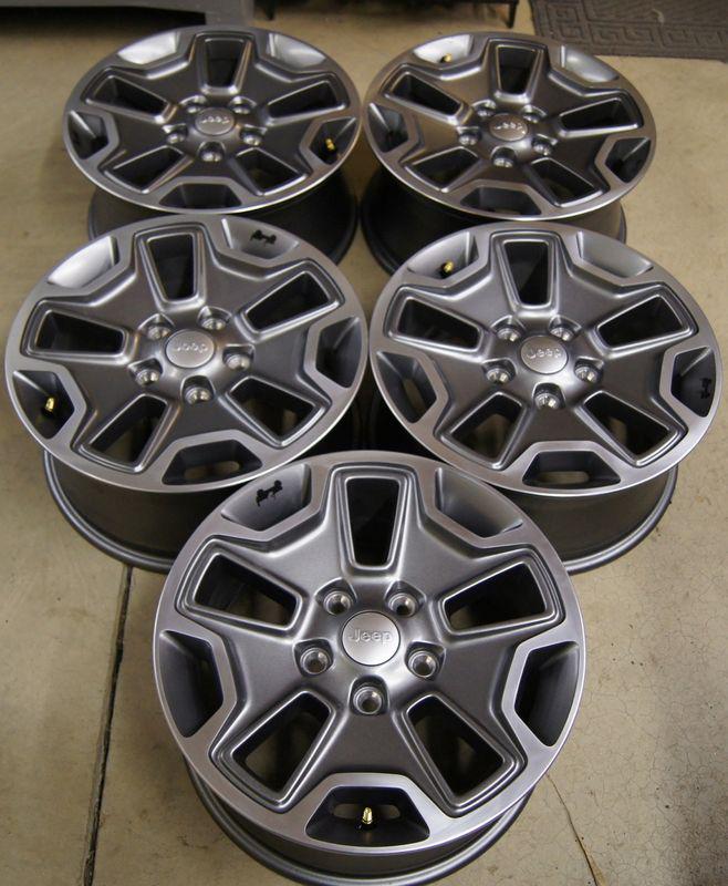 Jeep wrangler rubicon 17" factory oem wheels rims 07-14 9118b free shipping