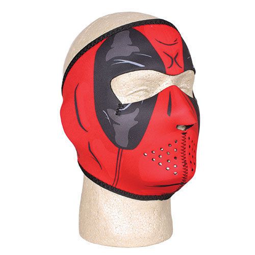 Neoprene warm/cold weather face protect adjust motorcycle atv deadpool full mask