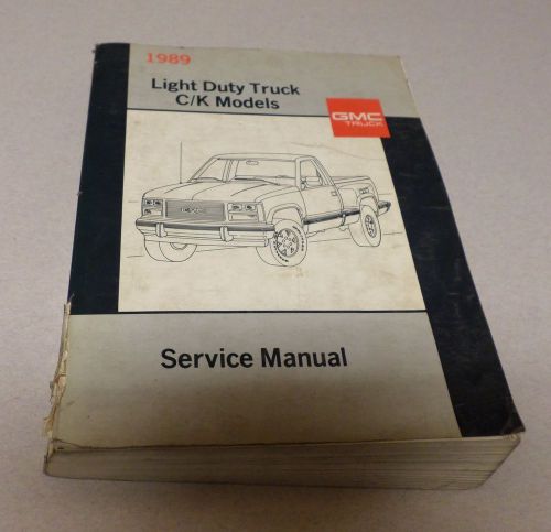 1989 gmc light duty c/k truck service manual