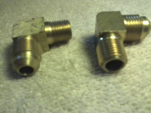 Edelmann 149640 3/8&#034; brass 90 degree male elbows quantity of 2 - 3/8 inch tube