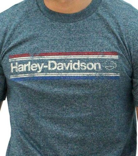 Nwot mens harley davidson t-shirt lg marled  green antiqued banner