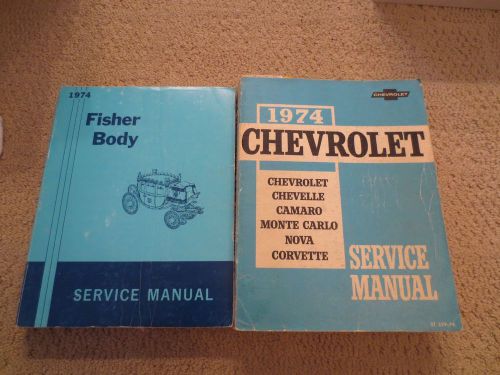 1974 chevrolet service manual set camaro nova chevelle corvette