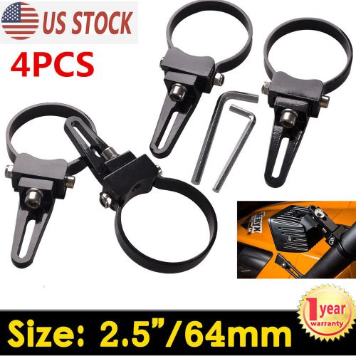 4x 2.5&#034; 64mm led light bull bar holder roll cage tude mount brackets clamp 4x4