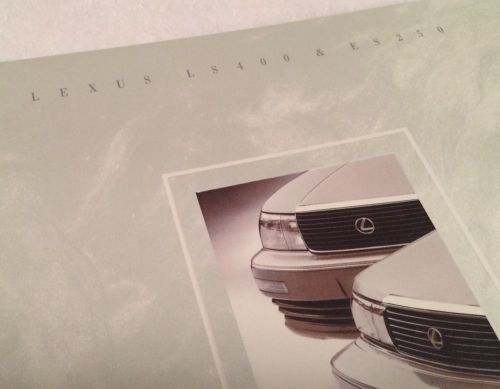 1991 brochure lexus ls400 es250 full line original dealer ls 400 es 250 catalog