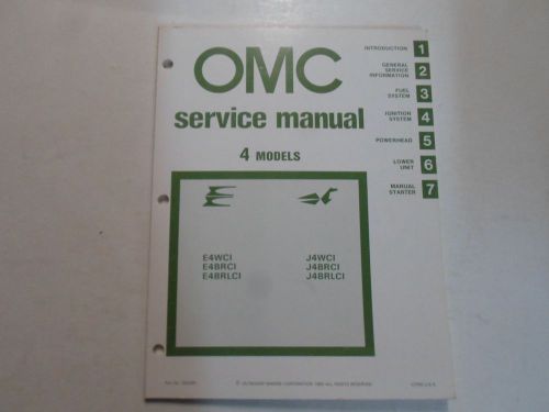 1981 omc 4 models e4wci j4wci e4brci e4brlci j4brci service repair manual