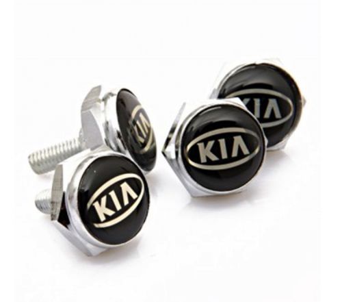 Diy car parts license plate frame screw bolt caps covers for kia all model type1