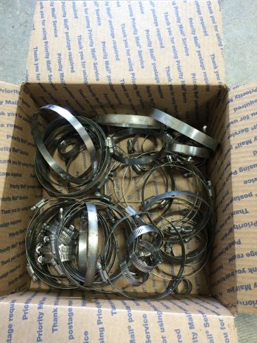 Mercruiser 4 inch forty count used stainless steel exhaust hose clamps