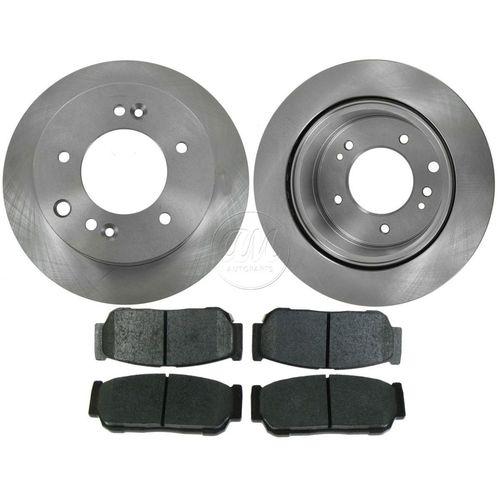 For 03-06 kia sorento rear ceramic disc brake pad & vented rotor kit set