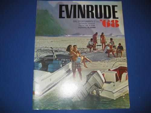 Evinrude outboard motor sales catalog with price list 1968 - all 1968 models