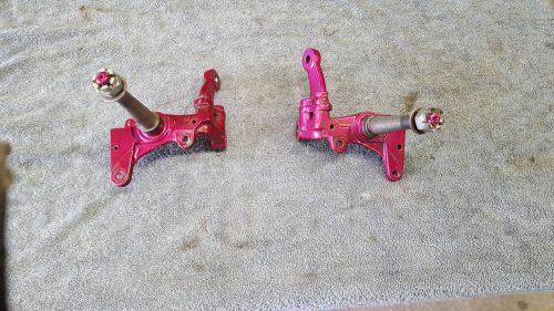 Banshee stock wheel spindles powder coated firey magenta