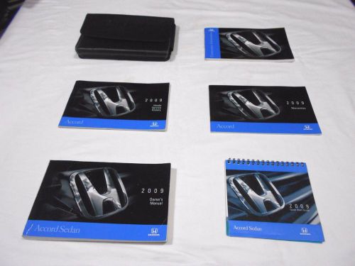 2009 honda accord sedan owner manual 5/pc.set &amp; black honda factory case