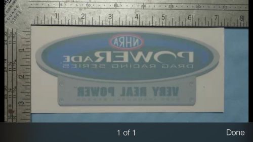 Nhra powerade drag racing series window cling decal stickers (a pair)