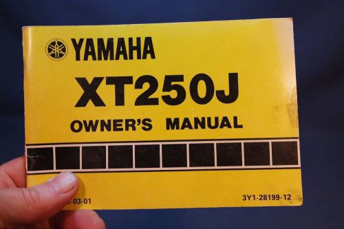 Vintage yamaha xt250j motorcycle owner&#039;s manual includes mint wiring diagram