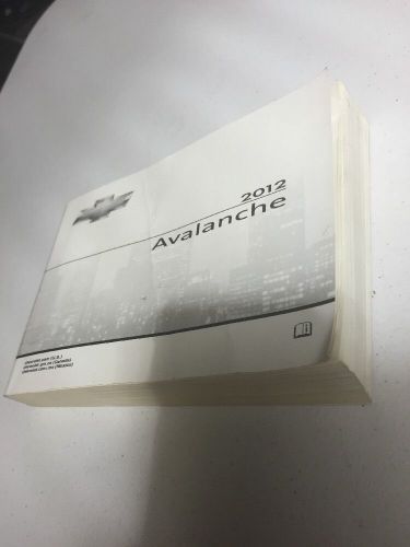 2012 checvrolet avalanche owners manual free same day shipping