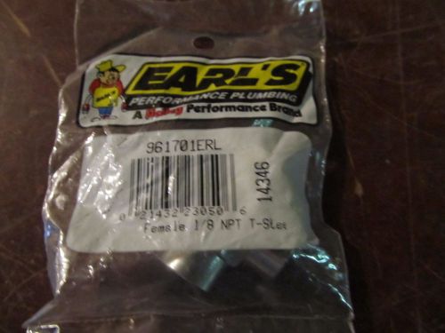 Lot of 7 earl&#039;s 961701 1/8&#034; npt &#034;t&#034; female steel