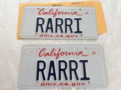 California vanity license plates rarri rare 348 f355 ferrari 360 f430 458 488