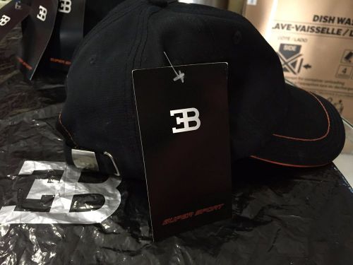 New bugatti black / orange veyron super sport baseball cap hat