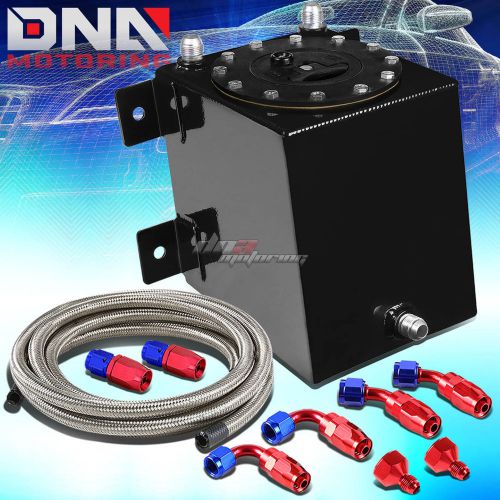 1 gallon polished coated race fuel cell tank+cap+level sender+nylon line kit