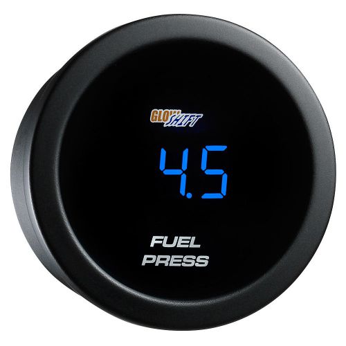 52mm glowshift smoked blue digital led fuel pressure bar gauge w. sensor