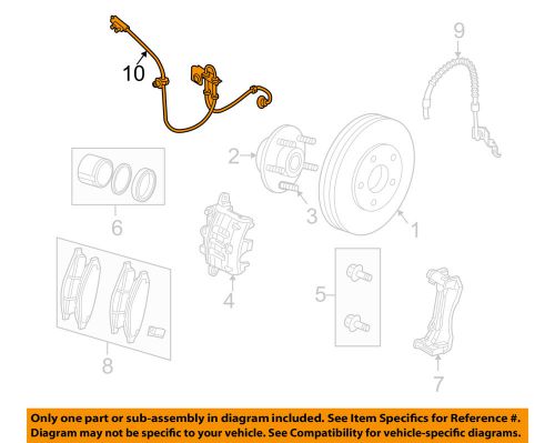 Chrysler oem anti-lock brakes-front speed sensor 5085822ac